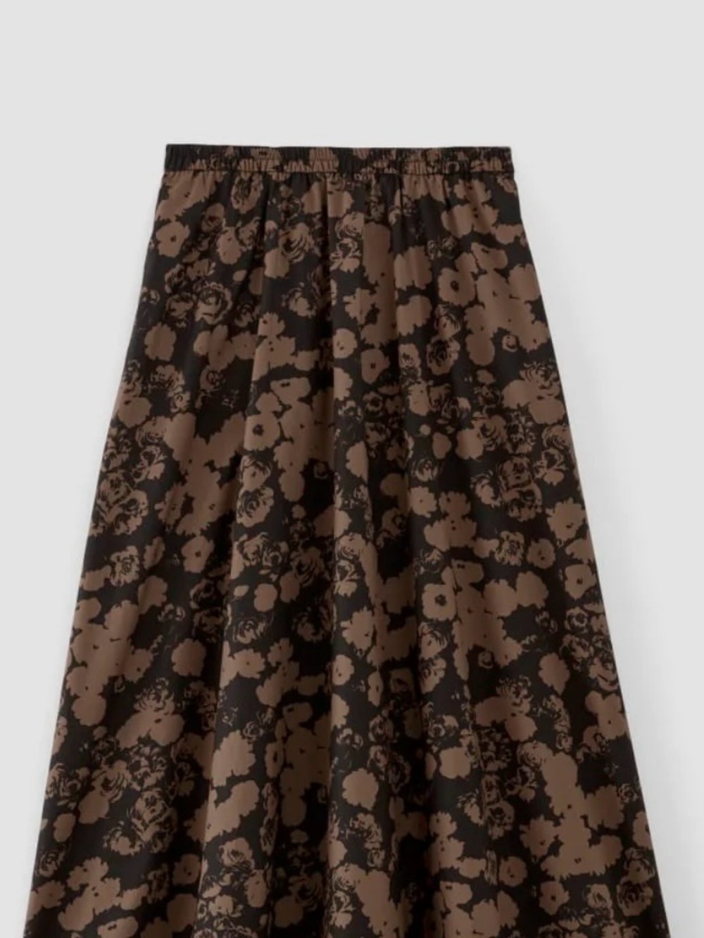 Everlane Black and Brown Floral Maxi Skirt - Picture 5 of 7